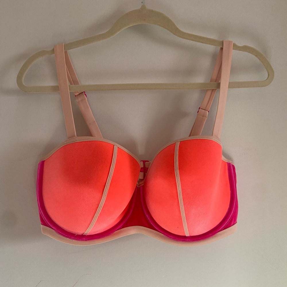 Shade & Shore Pink and Orange Bikini Top